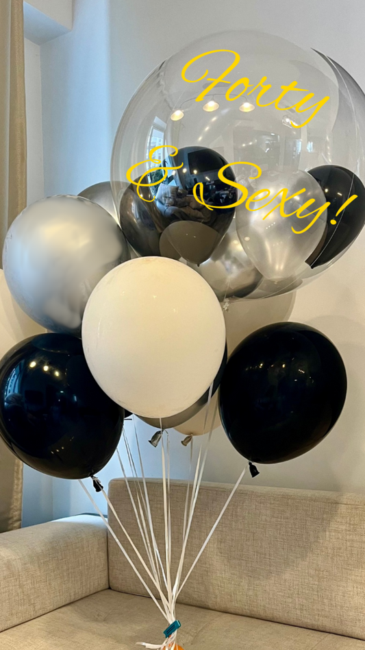 Monochrome Balloon Bouquet