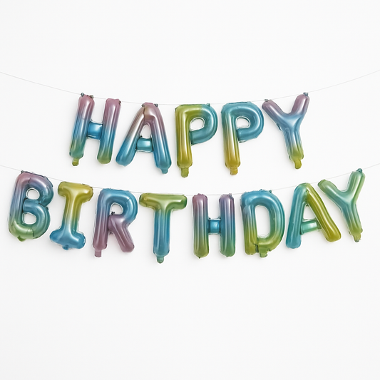 Happy Birthday Foil Balloons (Gradient)