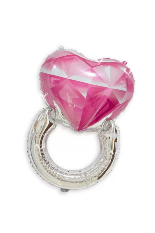 Heart Gem Ring Foil Balloon